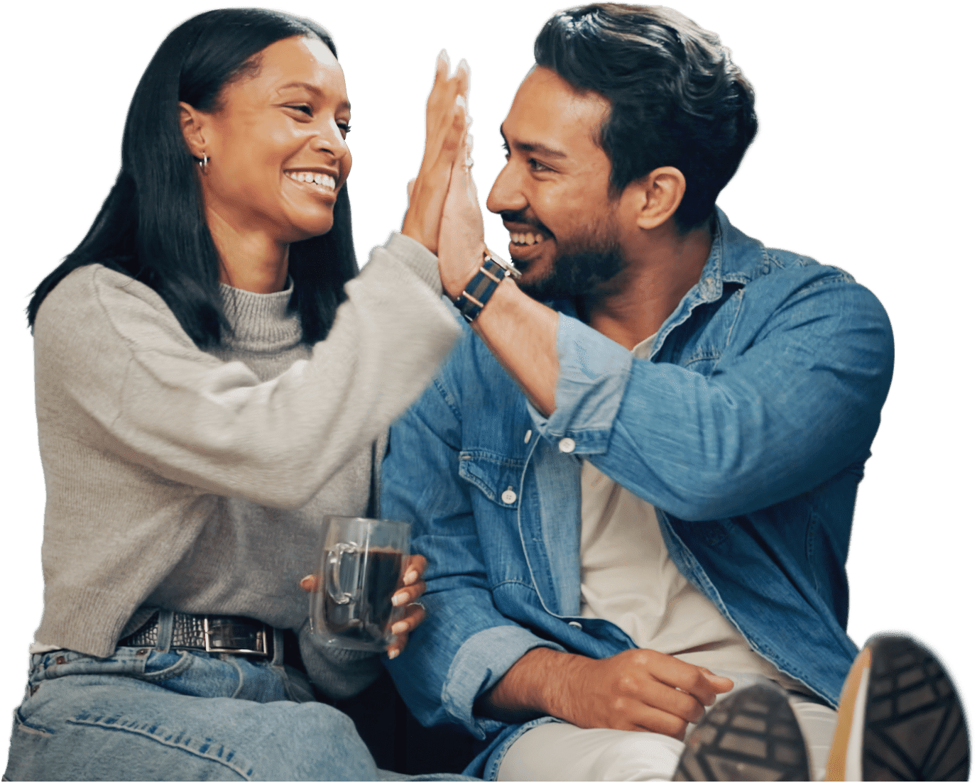 Homeowners planning their kitchen together