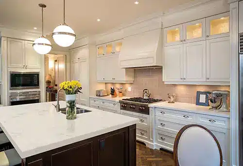 Carrara White white kitchen